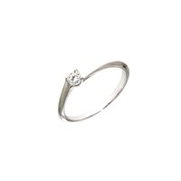 Anello Mirco Visconti Donna Solitario 4 Punte in Oro bianco Diamante 0.13 Ct NB3/20 - NB3/20